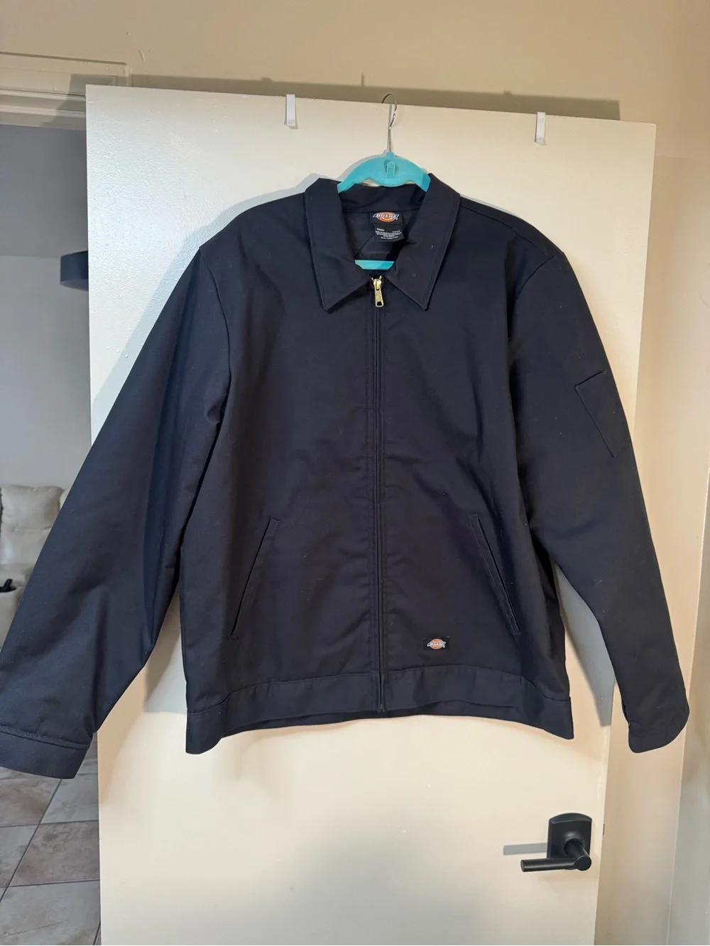 Dickies Men's Black Lightweight Zip Front Jacket